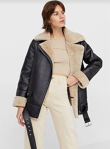 Stradivarius kürklü mont
