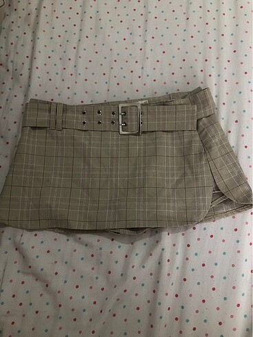 Pull&Bear şortlu kareli etek