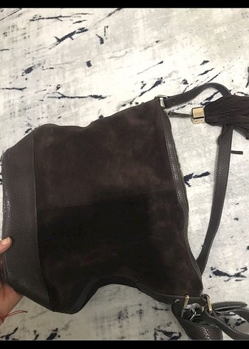 Nine West Kahverengi Süet Kemer Detaylı Kadın Çanta