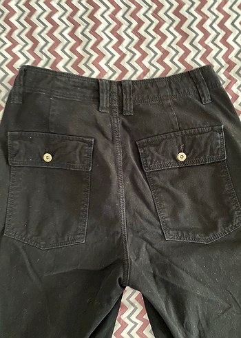36 Beden kahverengi Renk bershka siyah kargo pantolon