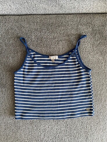 pull bear çizgili crop top