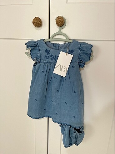 Zara kız bebek elbise takım