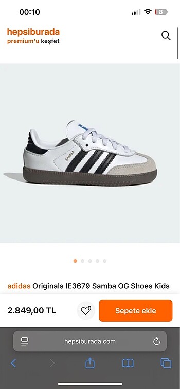 Adidas samba bebek