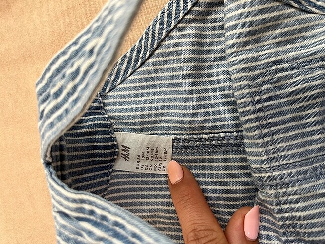 12-18 Ay Beden mavi Renk H&M kot tulum