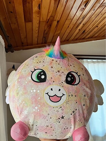 Beden Renk Şişme Peluş Unicorn XXL Shiny Corns S2