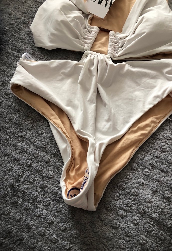 Beyaz Strappy Midi Kadın Mayo - Görsel 3