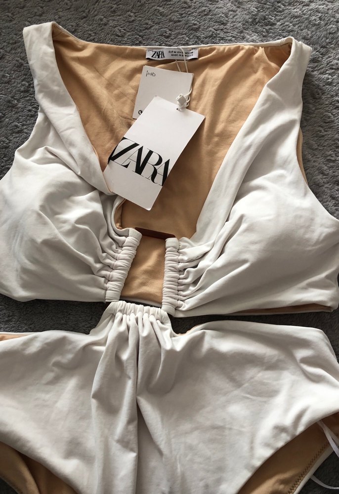 Beyaz Strappy Midi Kadın Mayo - Görsel 2