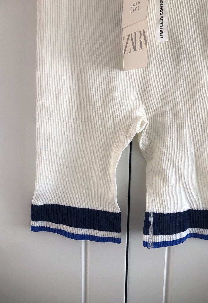 Beyaz Elastik Pamuklu tayt - Görsel 2