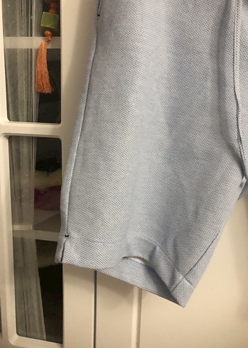 36 Beden Mavi Kemerli Erkek Mini Denim Şort