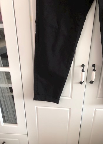 Bershka Siyah Kadın Kot Pantolon, Bel Detaylı, Salaş Kesim