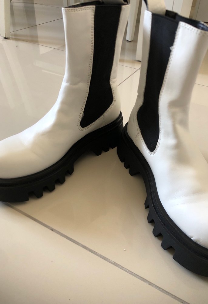 Beyaz Platform Topuklu Kadın Bot - Görsel 2