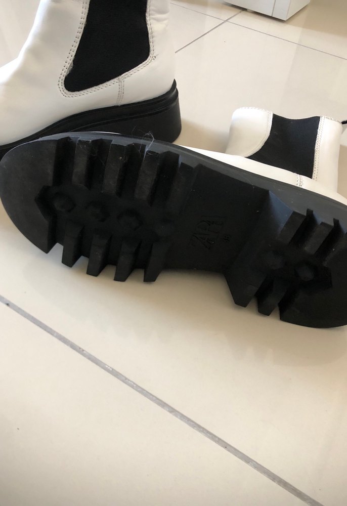 Beyaz Platform Topuklu Kadın Bot - Görsel 4