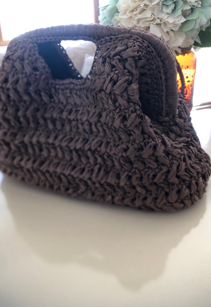 Kahverengi Örgü Kadın Çanta - Görsel 2