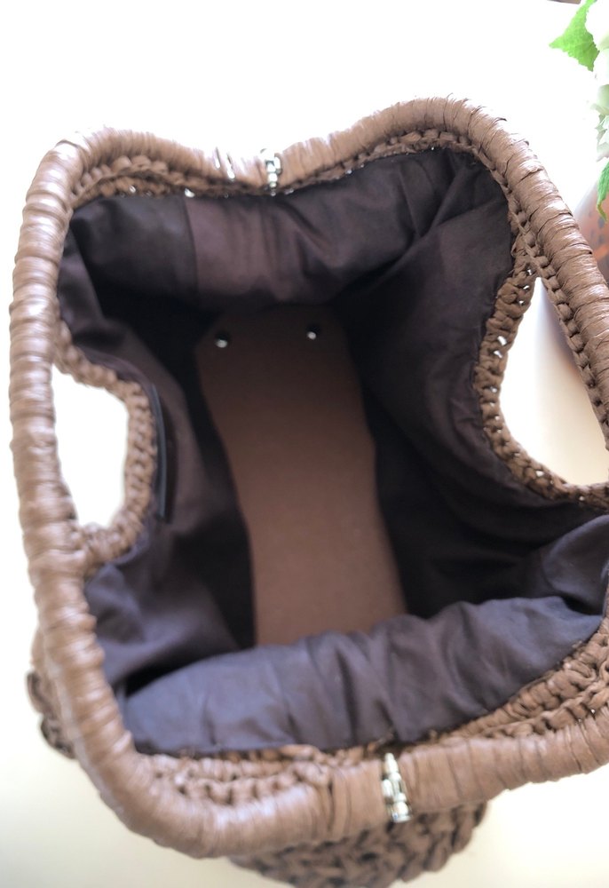 Kahverengi Örgü Kadın Çanta - Görsel 4