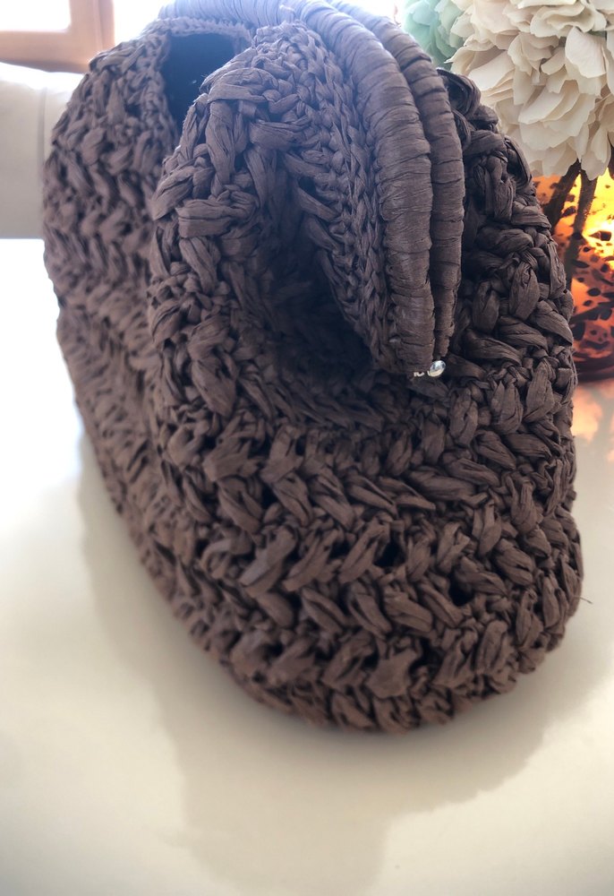 Kahverengi Örgü Kadın Çanta - Görsel 3