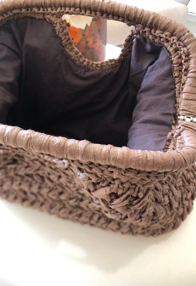 Kahverengi Örgü Kadın Çanta - Görsel 5