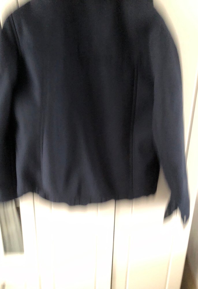 Lacivert Erkek Midi Ceket, Kürk Detaylı - Görsel 4