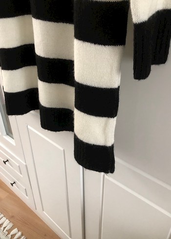 Çizgili Uzun Kollu Triko Midi tunik - Görsel 3