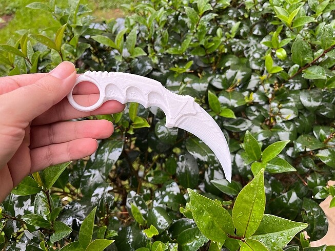 Beden Beyaz CS Go Karambit Maket Bıçak