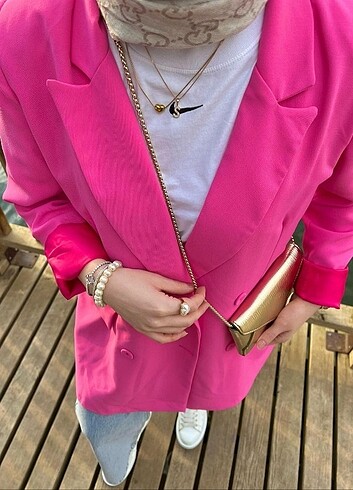 36 Beden pembe Renk Blazer Ceket