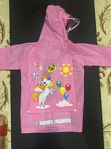 5 Yaş Beden pembe Renk Yağmurluk