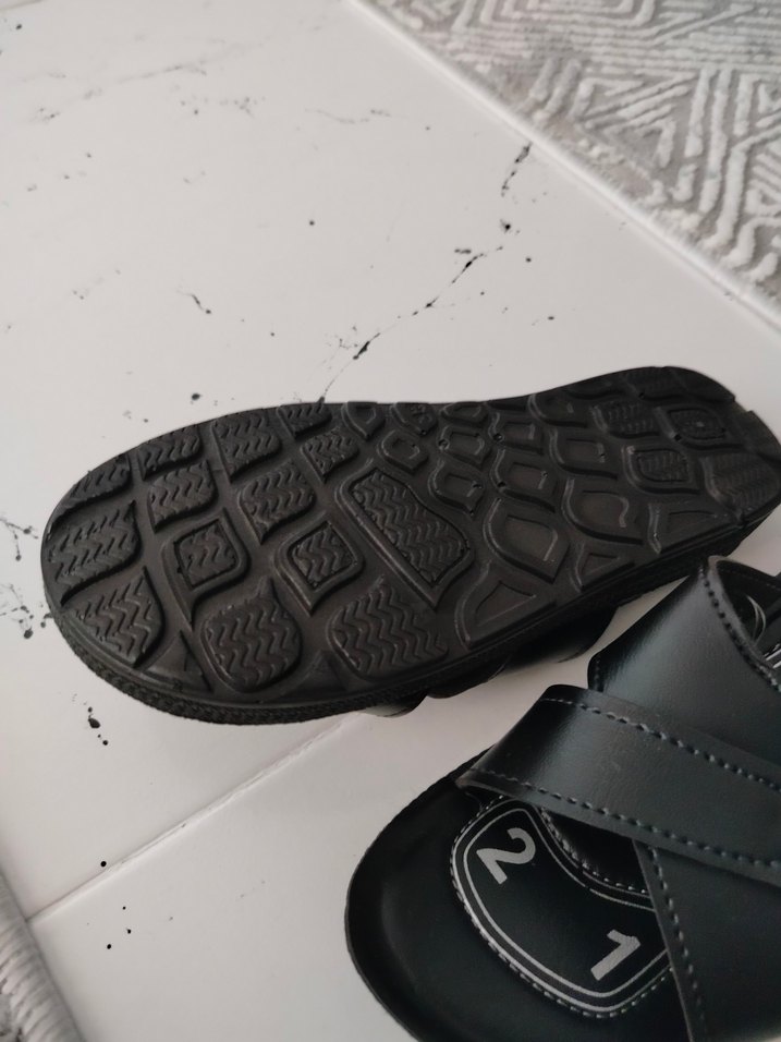 Siyah Gri Tokalı Erkek Terlik - Görsel 4