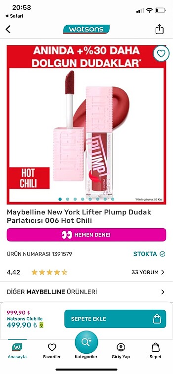 Maybelline lifter plump