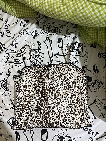 Leopar desenli bluz