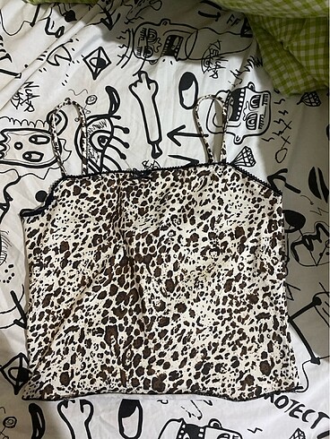 s Beden Leopar desenli bluz