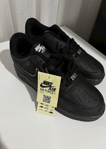 Nike Air Force 1 Siyah Kadin Spor Ayakkabi