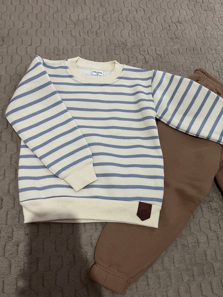 Kahverengi Erkek Çocuk Rahat Kesim Eşofman Altı - Görsel 2