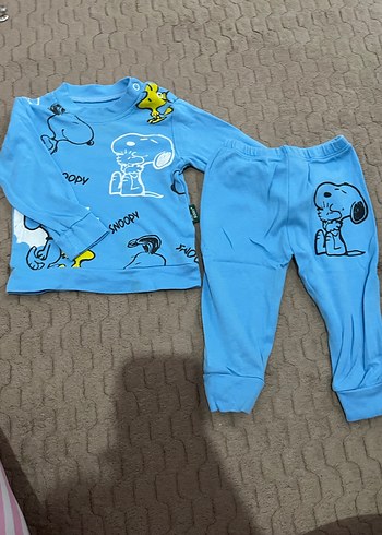 Uzun Kollu Mavi Erkek Bebek Takımı - Görsel 2