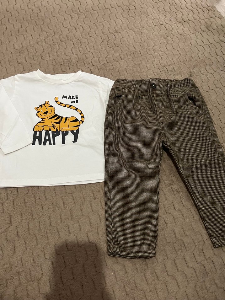 Erkek Bebek Uzun Kollu Pamuklu Takım - Görsel 2