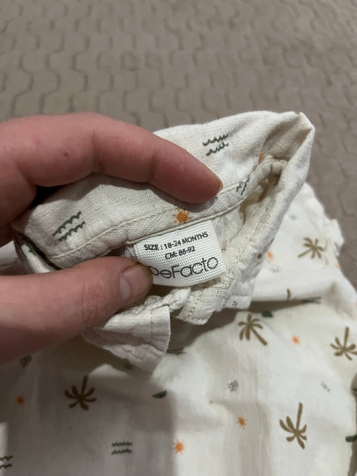 Bebek Erkek Keten Kısa Kollu Takım - Görsel 2