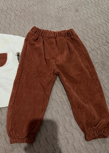 Erkek Bebek Kahverengi Pamuklu Uzun Kollu Takım - Görsel 3