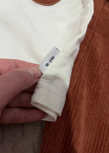 Erkek Bebek Kahverengi Pamuklu Uzun Kollu Takım - Görsel 4