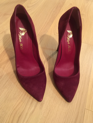 Diğer Bordo Süet Stiletto