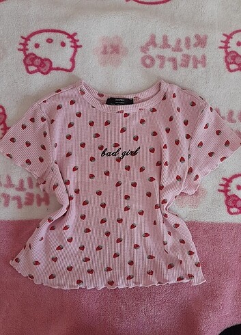 Bershka coquette pink crop