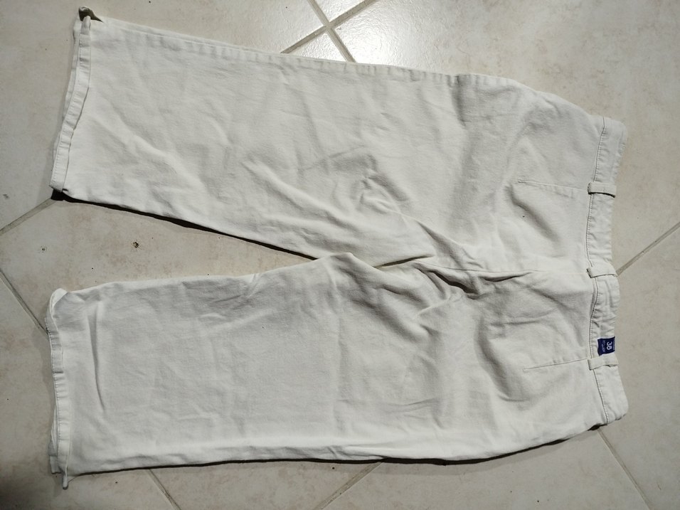 Beyaz Kadın Pamuklu Fermuarlı Kumaş Pantolon - Görsel 4