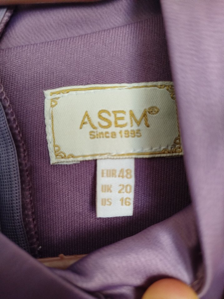 Uzun Kollu Mor Drapeli Kadın Elbise - Görsel 3