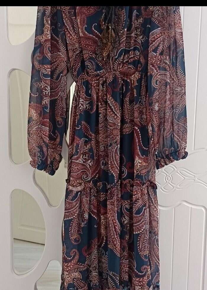 Şifon yazlık elbise  - Görsel 3