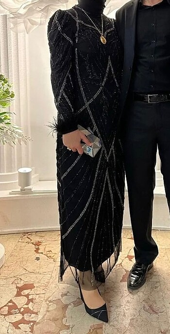 Pınar Şems Siyah abiye elbise