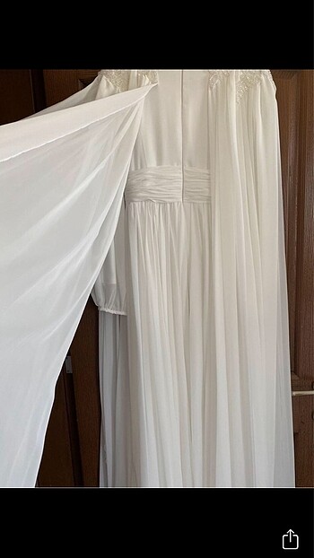 36 Beden beyaz Renk Ayşegül kalelio özel dikim elbise