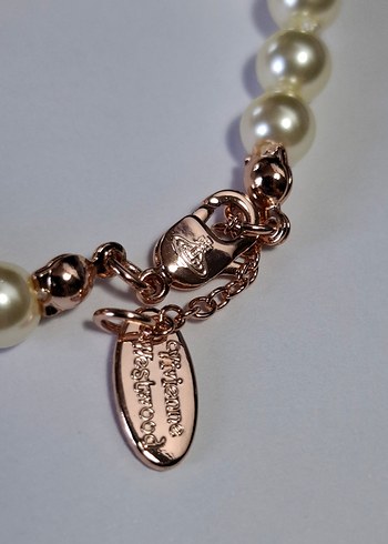 Beden pembe Renk Vivienne Westwood Rose Gold Pearl Bileklik