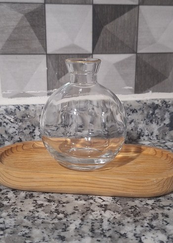 Şeffaf Yuvarlak Cam Vazo - Görsel 2