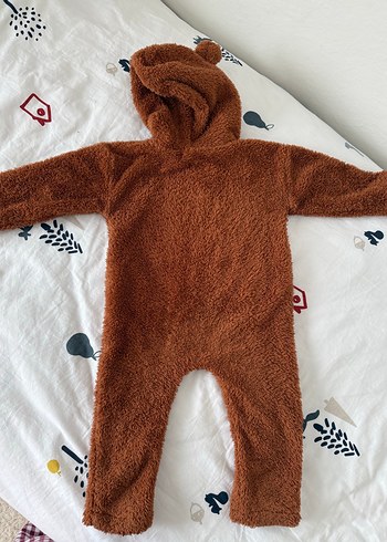 Kahverengi Kürklü Bebek Tulumu - Görsel 4