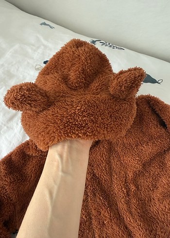 Kahverengi Kürklü Bebek Tulumu - Görsel 3