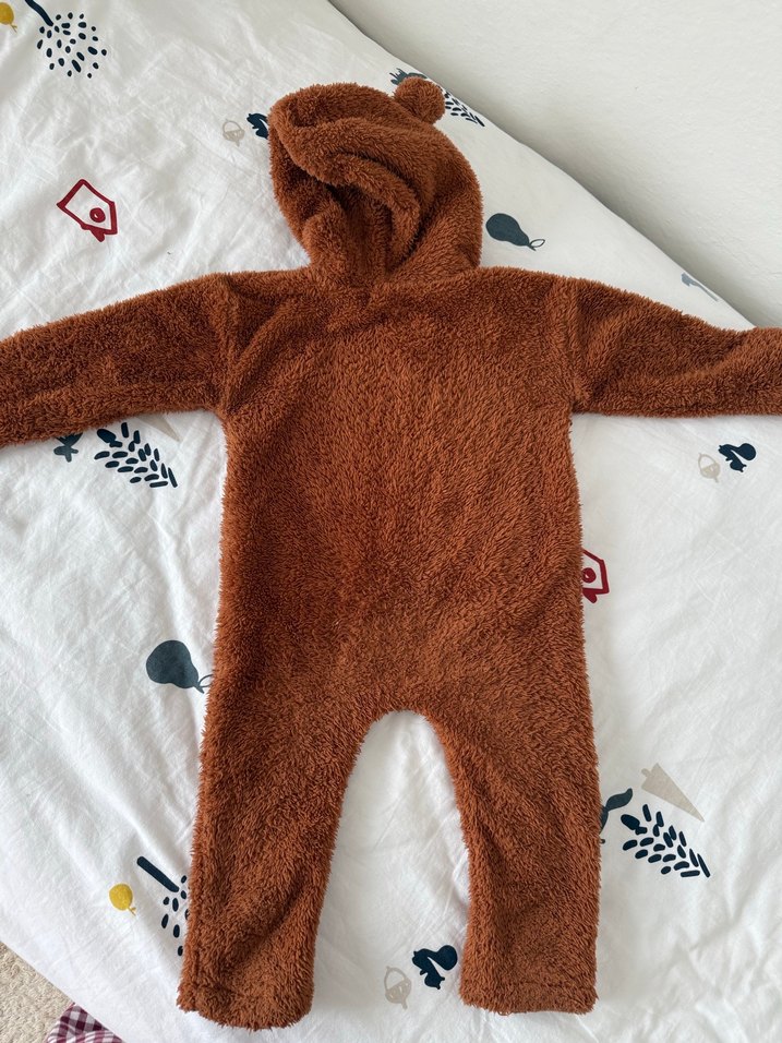 Kahverengi Kürklü Bebek Tulumu - Görsel 4