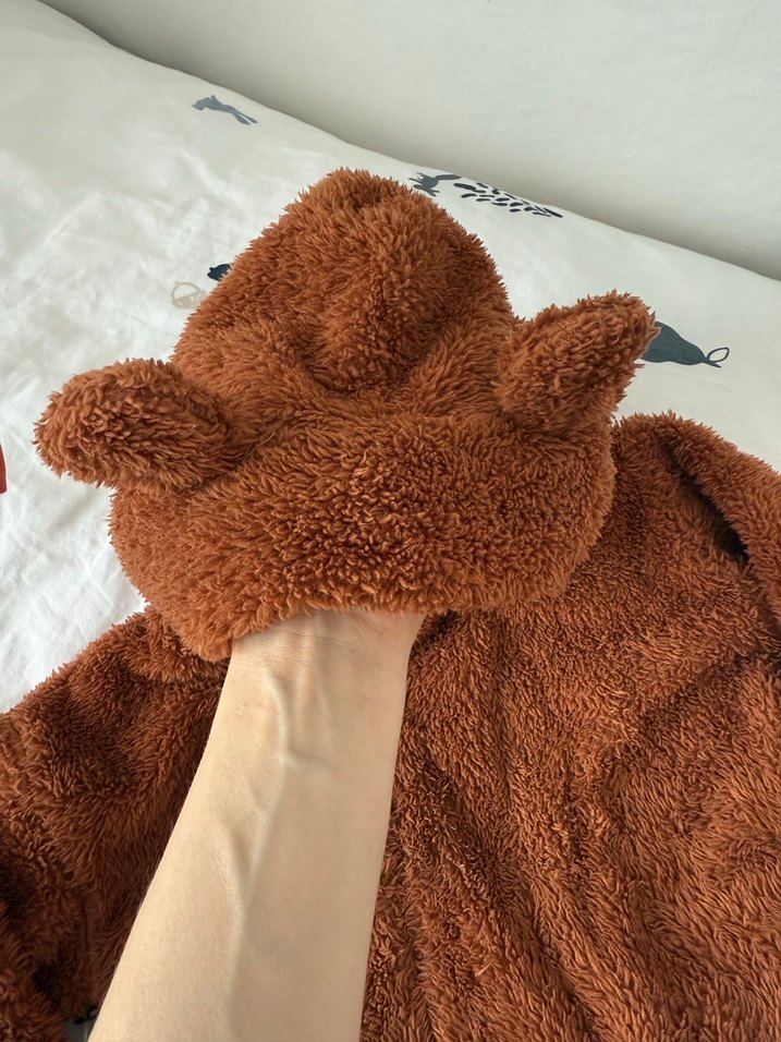 Kahverengi Kürklü Bebek Tulumu - Görsel 3