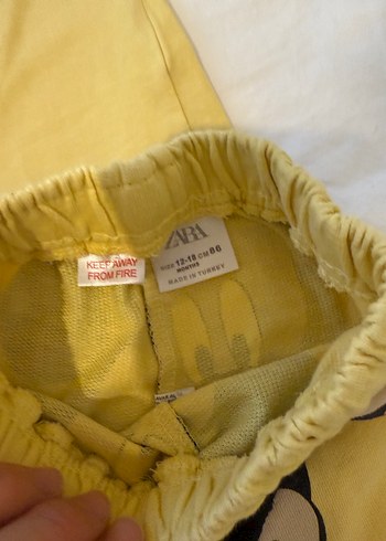 Sarı Mickey Mouse Bebek Kısa Kollu Takım - Görsel 2